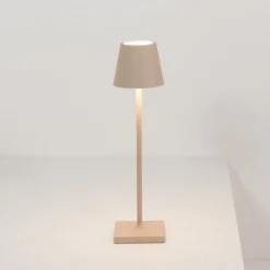 Zafferano Poldina mikro oppladbar lampe IP65 sand