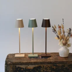 Zafferano Poldina mikro oppladbar lampe IP65 sand